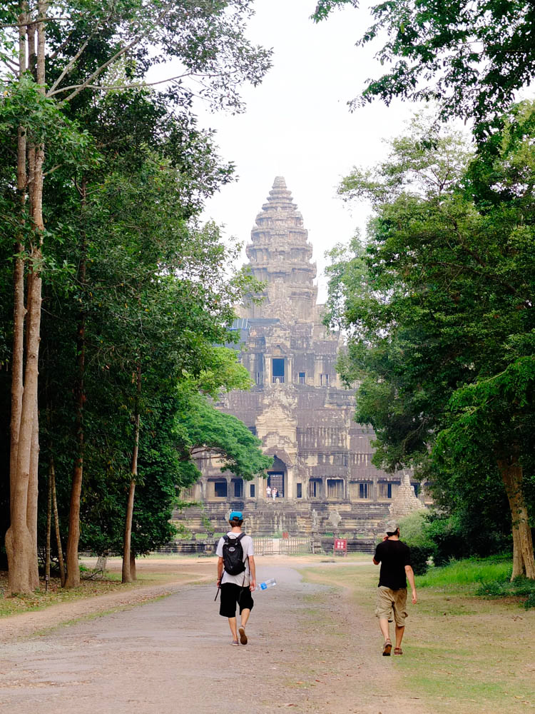Walking to Angkor Wat