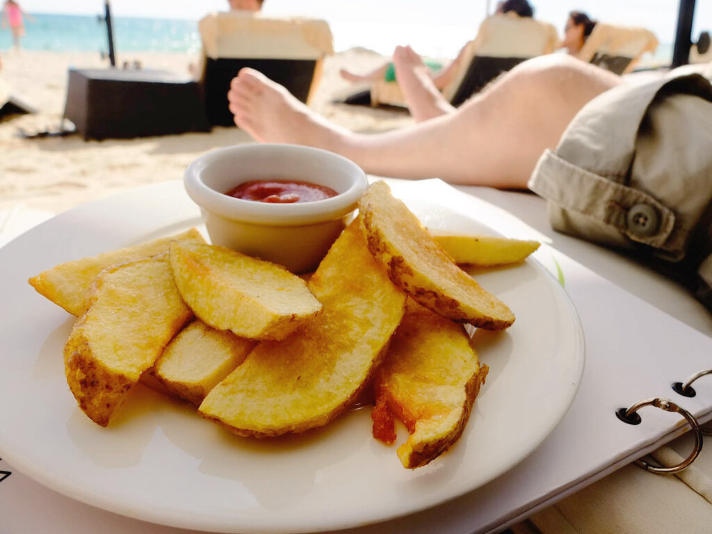 Fries on the beach