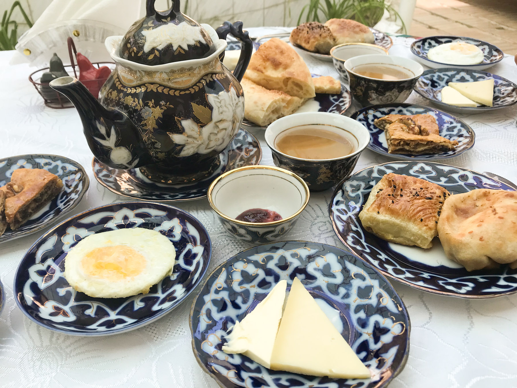 Breakfast at Timur the Great in Samarkand