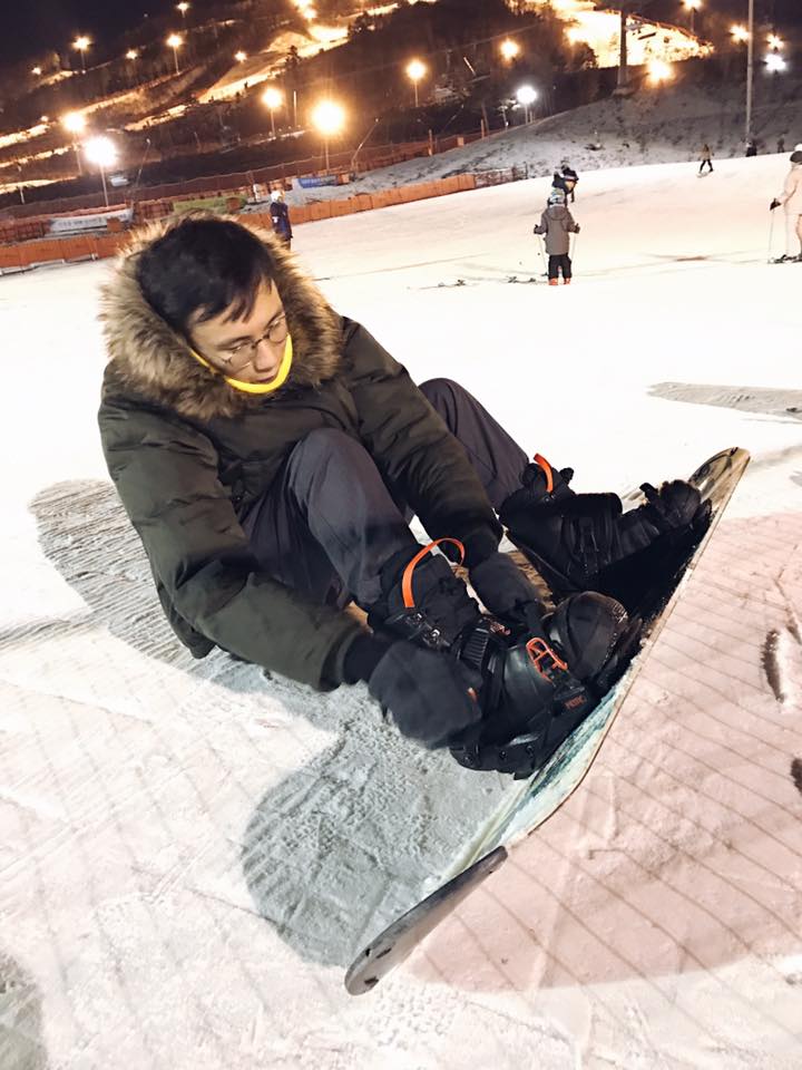 Snowboarding in Pyeongchang. Korea